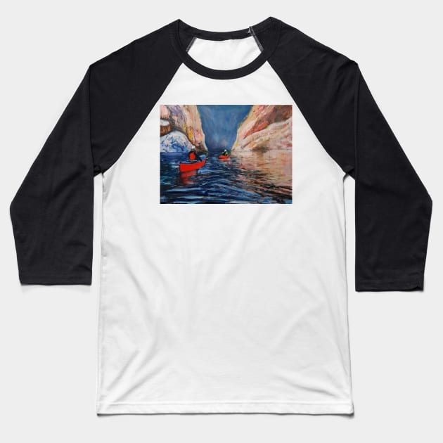 Red Canoes Baseball T-Shirt by Chrisprint74